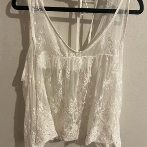 Abercrombie & Fitch Elegant White Lace Women’s Top Size Small